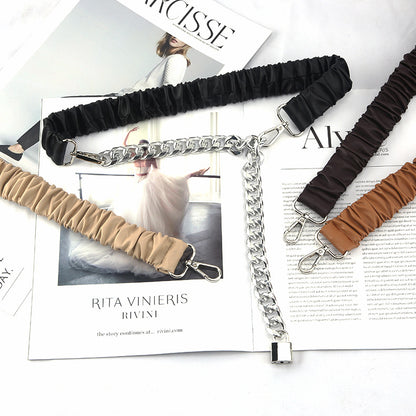 Metal Chain Accent Elastic Belt