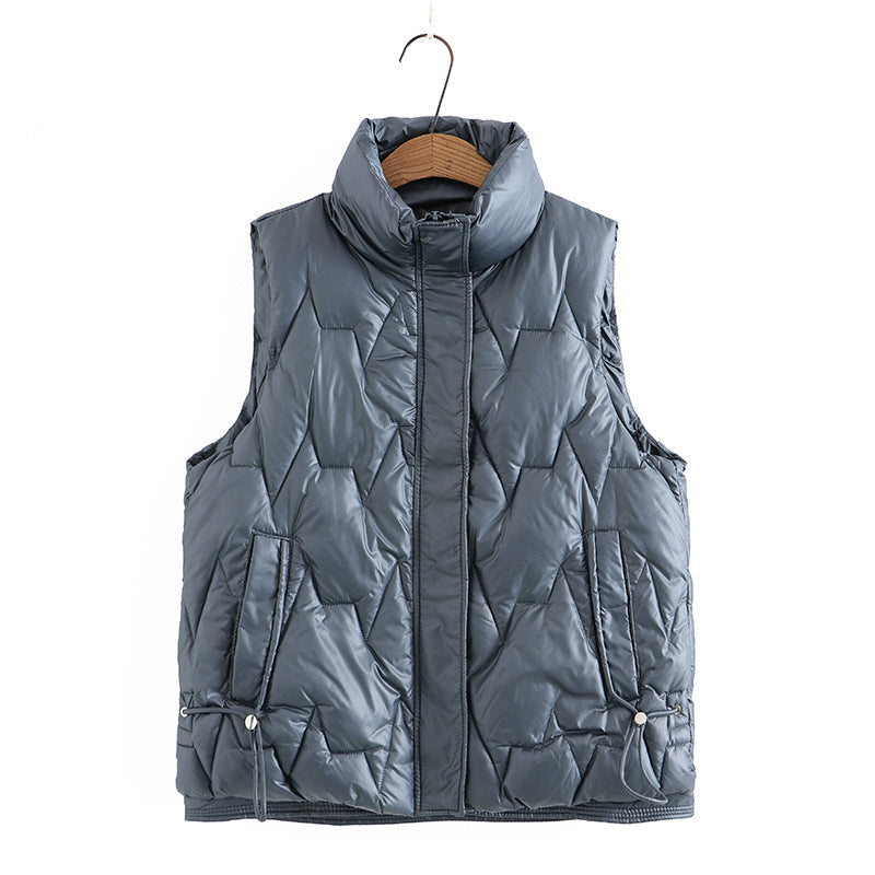 Loose Thickened Cotton Vest / Black / 3XL