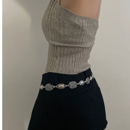 Silver Retro Metal Waist Chain