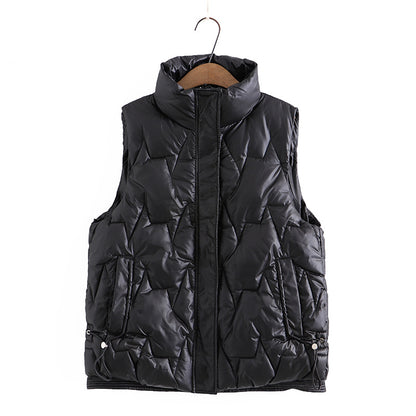 Loose Thickened Cotton Vest / Black / 2XL