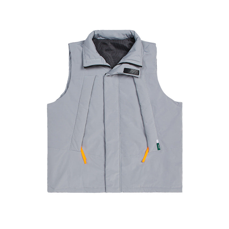 Windproof High-Neck Padded Jacket / Black / L