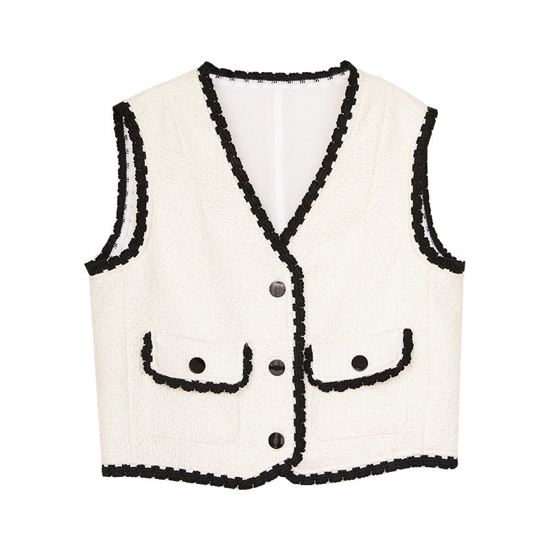 Beige Solid Short Jacket / Beige / L
