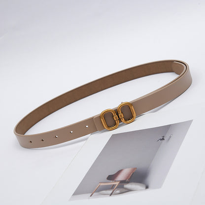 Cowhide Butterfly Buckle Belt
