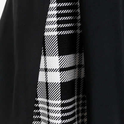 Black High-Waist Check Skirt / Black / XL