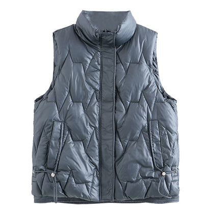 Loose Thickened Cotton Vest / Black / 5XL